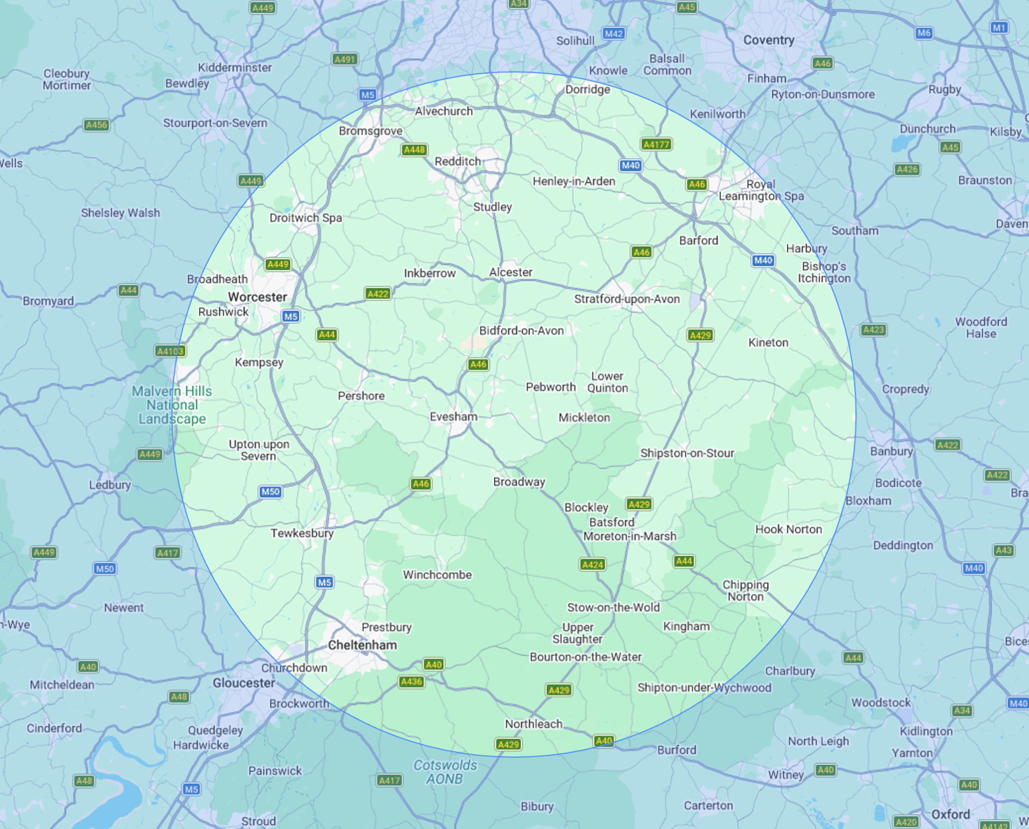 Morgan Roofing Services service area graphic